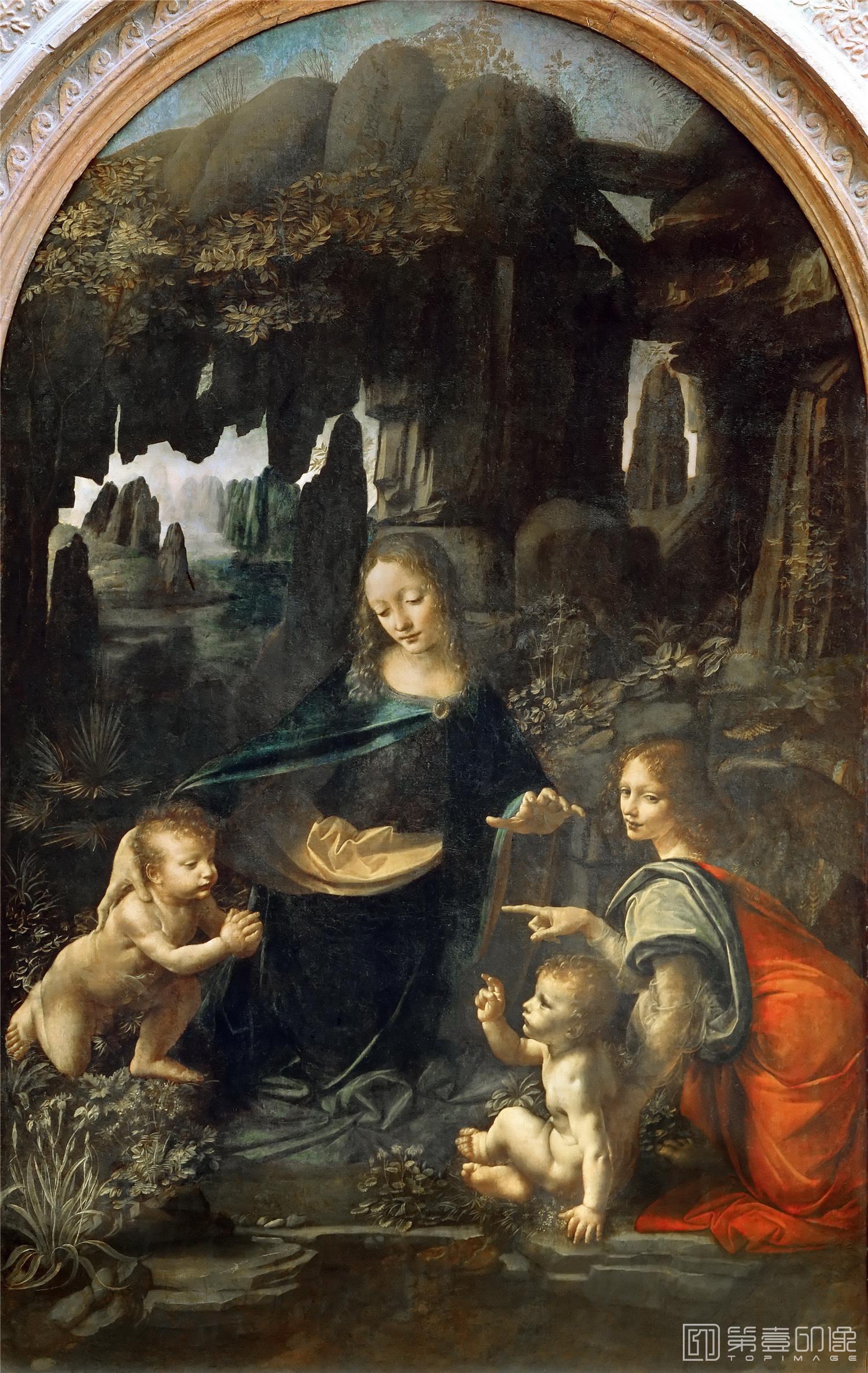 油画-卢浮宫-Leonardo da VinciMadonna of the Rocks-1225